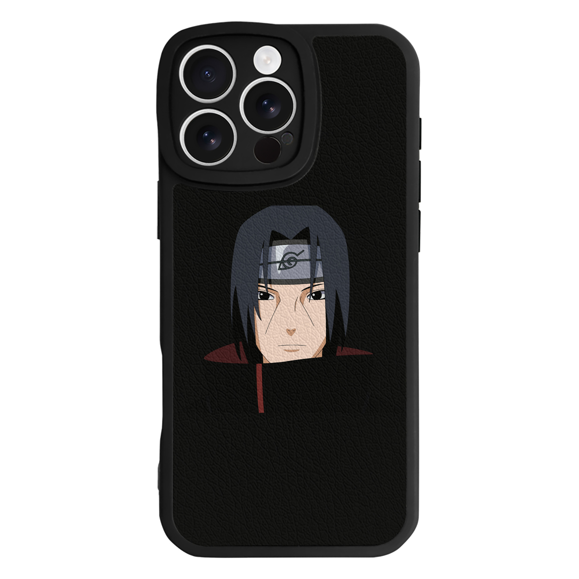 （画像用） NARUTO -ナルト- うちは イタチ Uchiha Itachi 【iPhone 16シリーズ対応】シリコンスマホケース（レザー調） 材質：シリコン